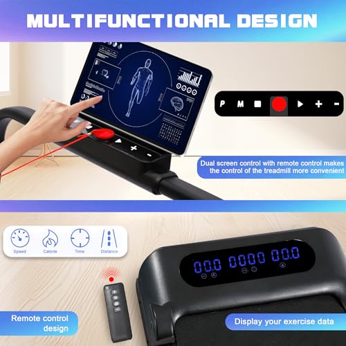 Walking Pad Treadmill, 2.5HP, 265 lb Capacity with Remote Control X613868