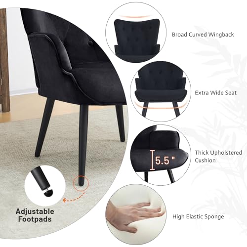 Black Boucle Upholstered Accent Chair U706615
