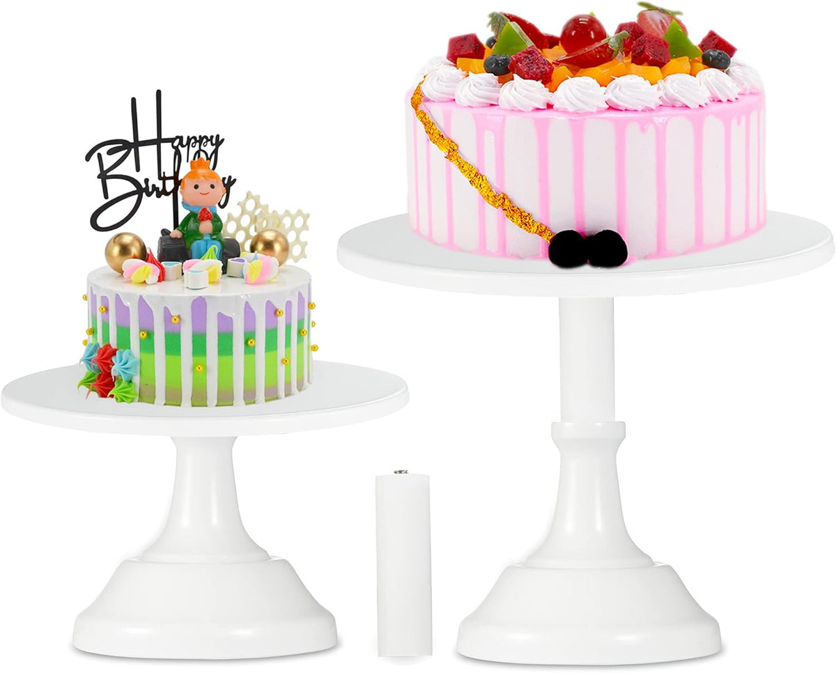 10 in Adjustable Height Black Cake Stand M39372