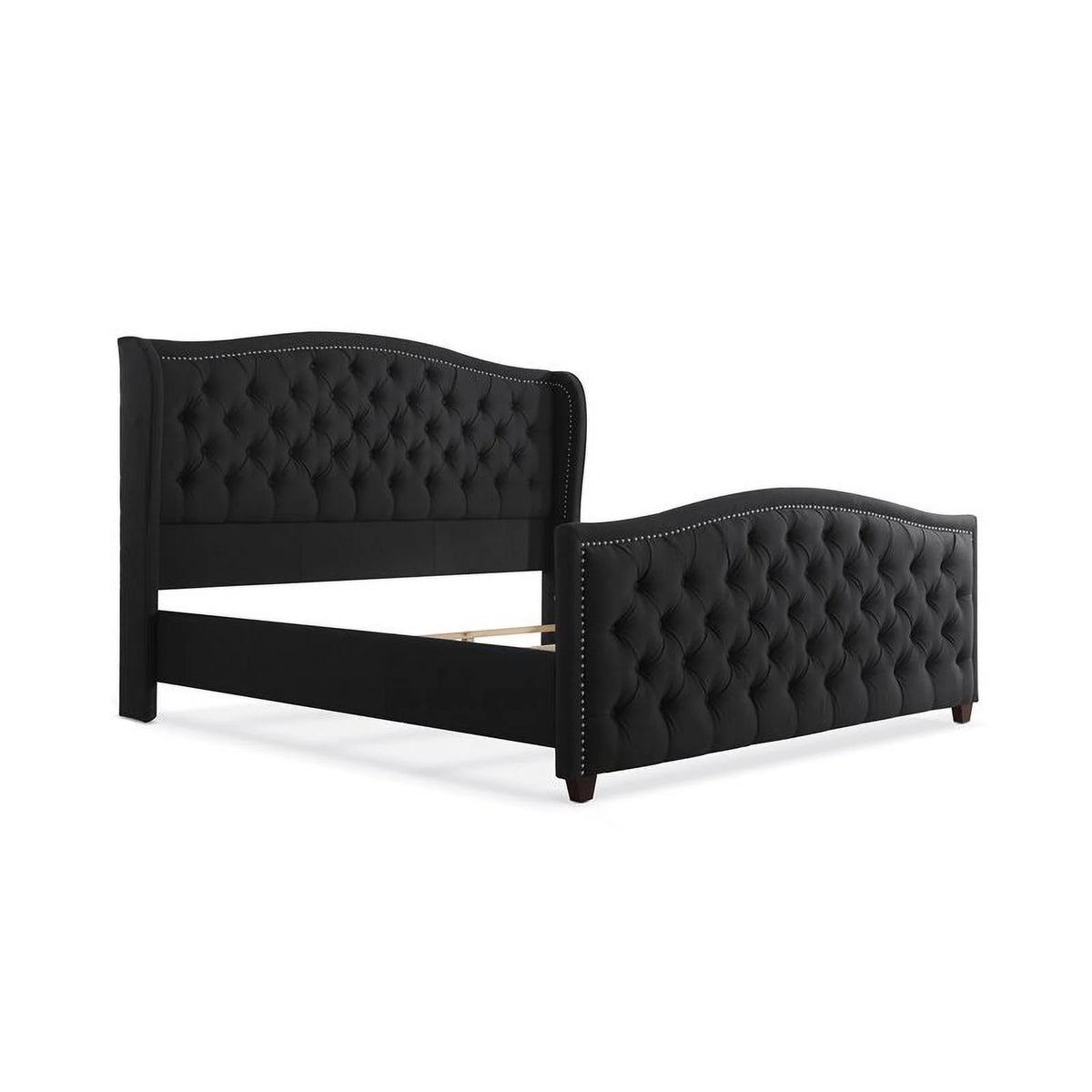 King Tufted Wingback Bed A1946