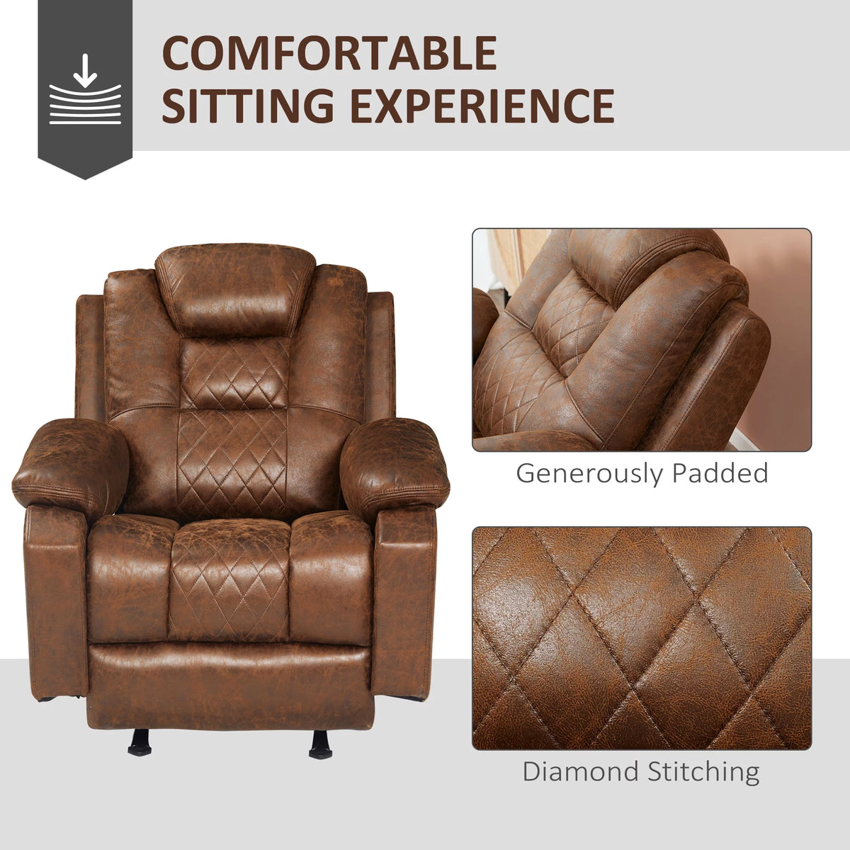 Brown Manual Recliner Chair G25590