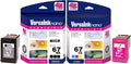 HP 67 MS MICR Black Ink Cartridge and 67 CS Tri-Color Ink Cartridge Pack V970636