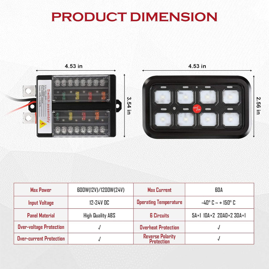 8 Gang Switch Panel with Touch Screen Q55461