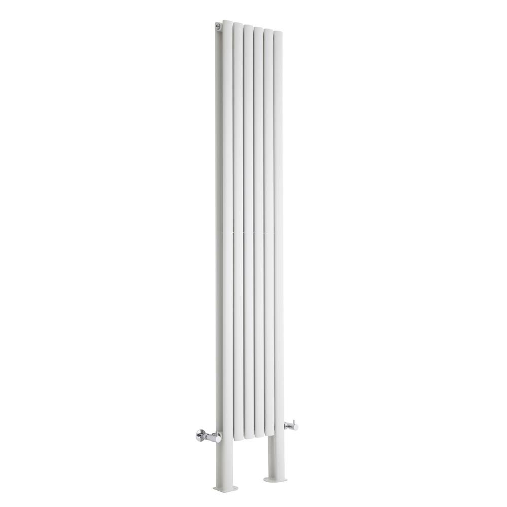White Double Vertical Radiator V197