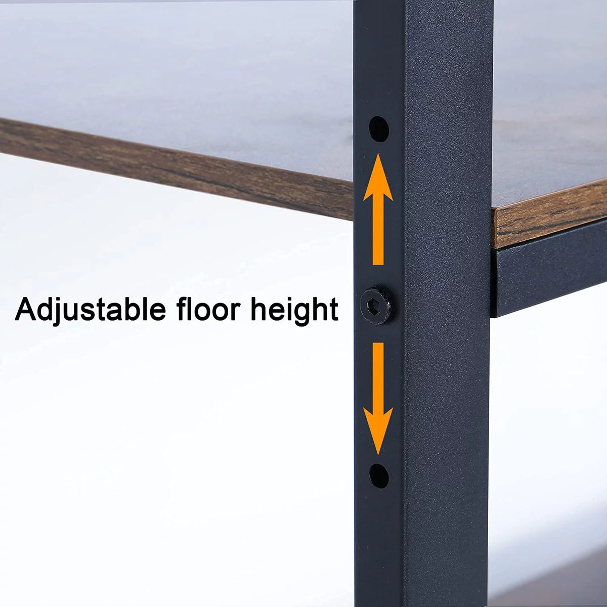 5 Tier Utility Storage Shelf with Hooks L242