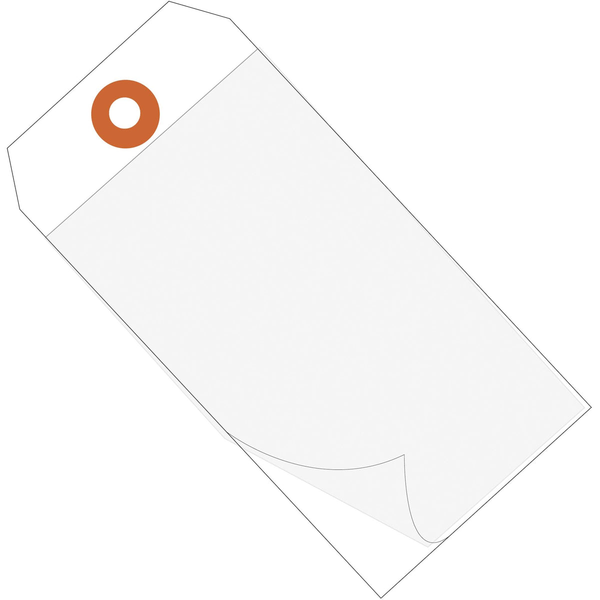 White Self-Laminating Tags, 100/Case I115