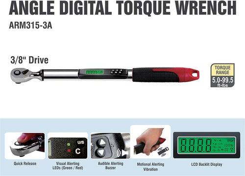 3/8” Heavy Duty Angle Digital Torque Wrench I6473