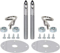 Chrome Steel Hood Pin Clip Kit 18 Pcs Pack of 2 W112