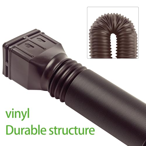 3 Pack Flexible Downspout Extension 21 to 60 Inches Brown X5109