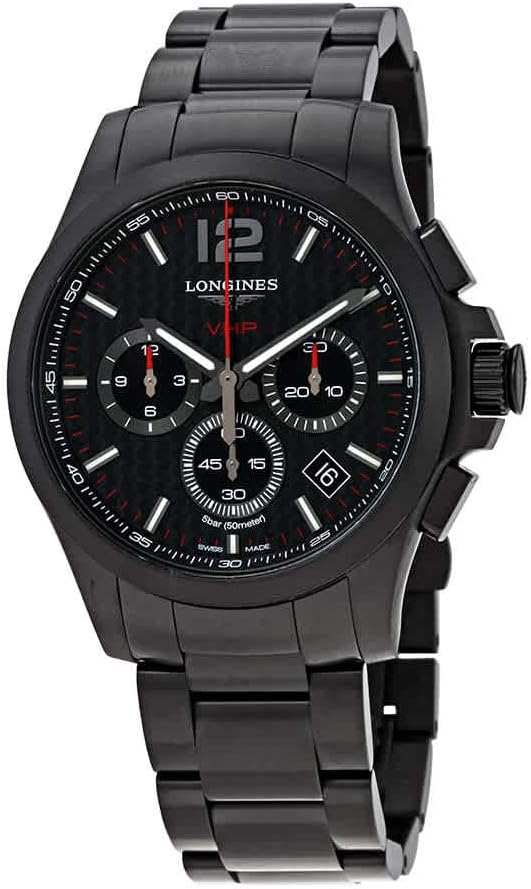 Black Carbon Dial Men's Watch J73493