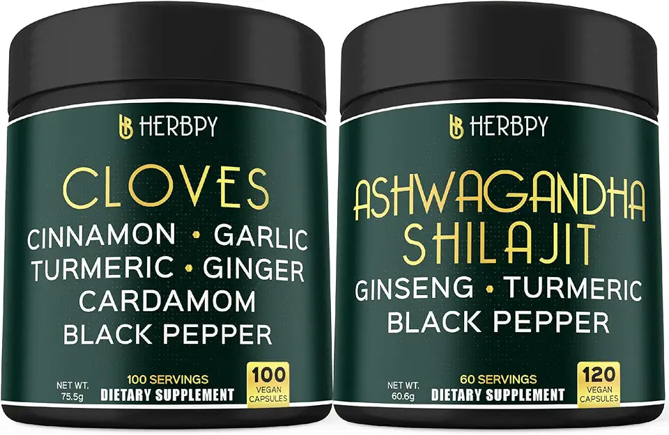 7in1 Cloves and 5in1 Ashwagandha Shilajit Supplement F80371