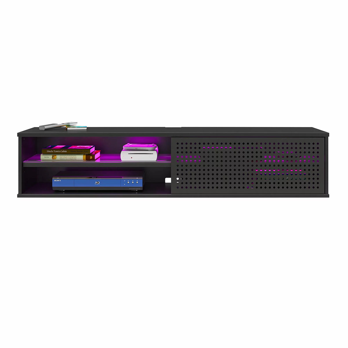 Black Floating TV Stand W2337