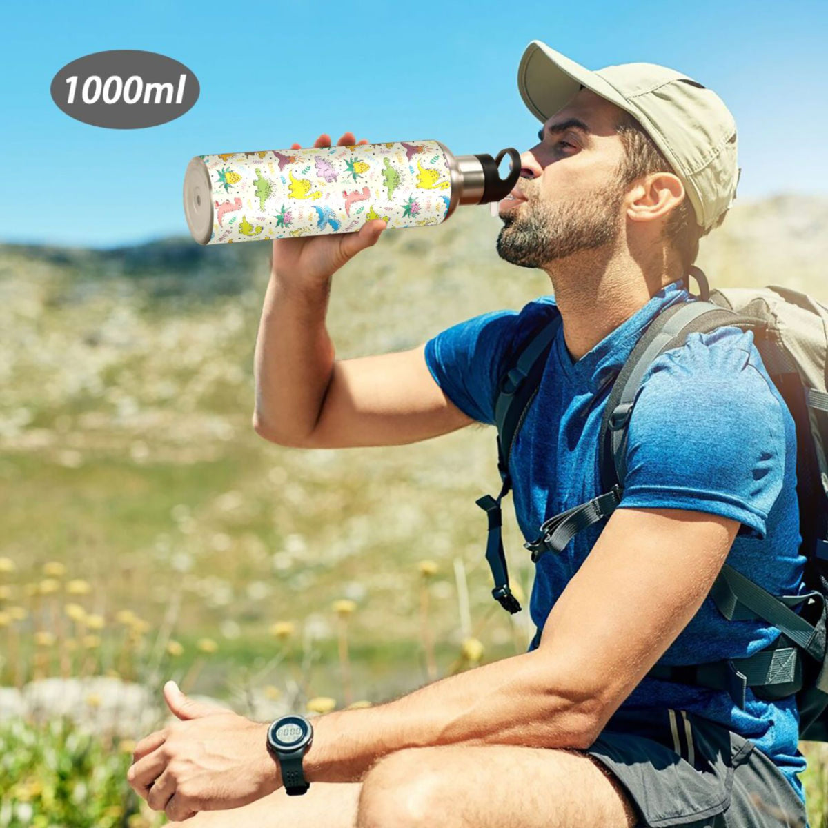 Stainless Steel Insulated Water Bottle with Straw Lid L82526