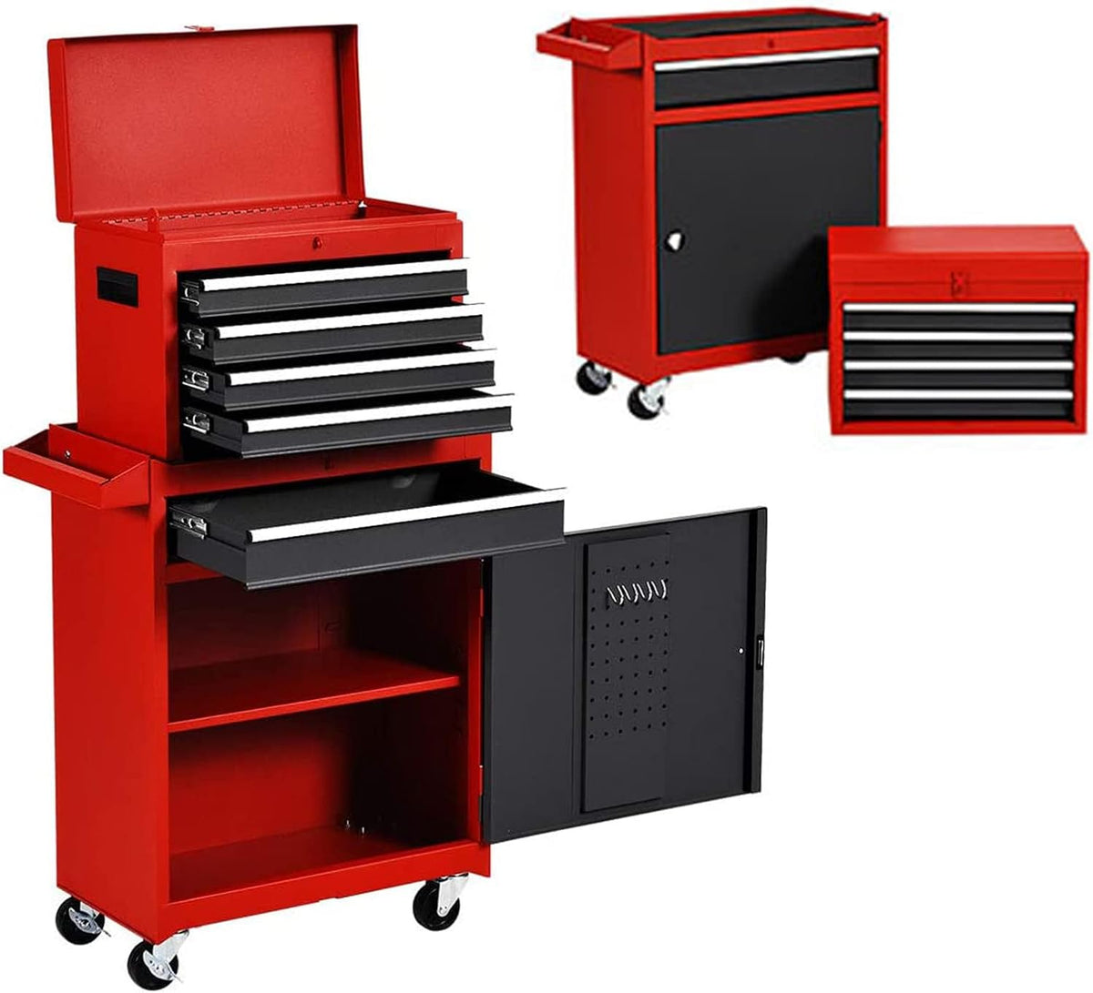 5-Drawer Rolling Tool Chest with Lockable Drawers J694