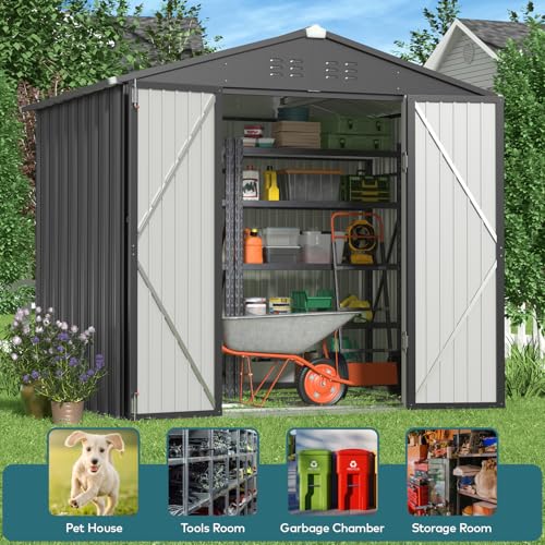 6' x 4' Metal Outdoor Storage Shed Z251