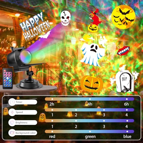 Halloween Projector Lights Outdoor 2-in-1 with Timer I772