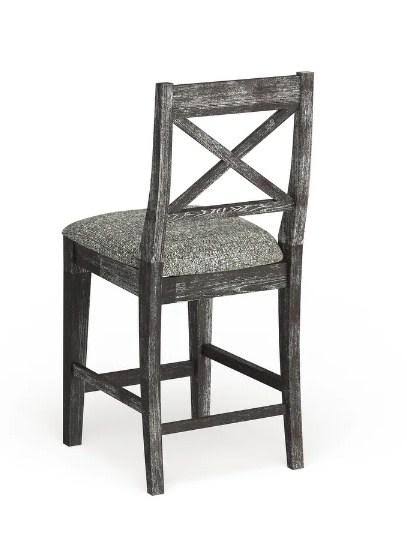 Light Gray Padded Counter Chairs Set of 2 U64687