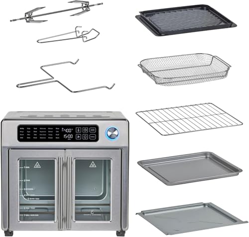 Extra Large French Door Air Fryer Toaster Oven Combo, 26QT Stainless Steel W800789