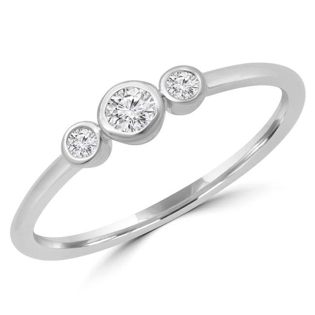 14K White Gold Three-Stone Engagement Ring P284713