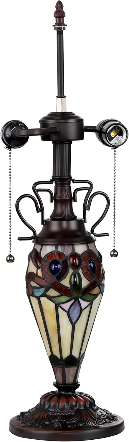 Dark Bronze 3 Light Double Lit Table Lamp 16" Shade X220218