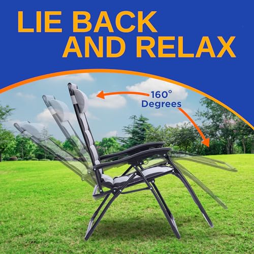 Adjustable Foldable Zero Gravity Rattan Chair with Side Table O287230
