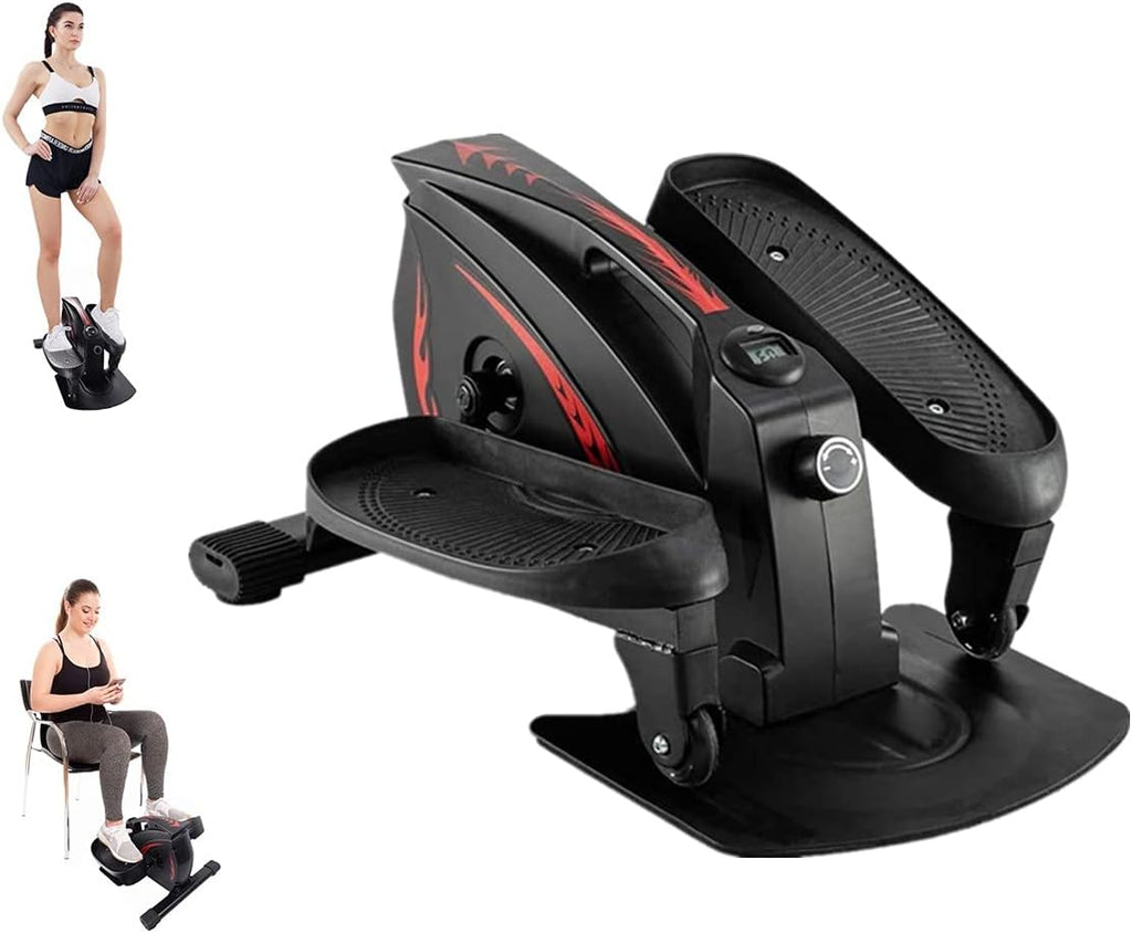 Mini Elliptical Machine Under Desk Elliptical Bike with Display Monitor and Adjustable Resistance H438