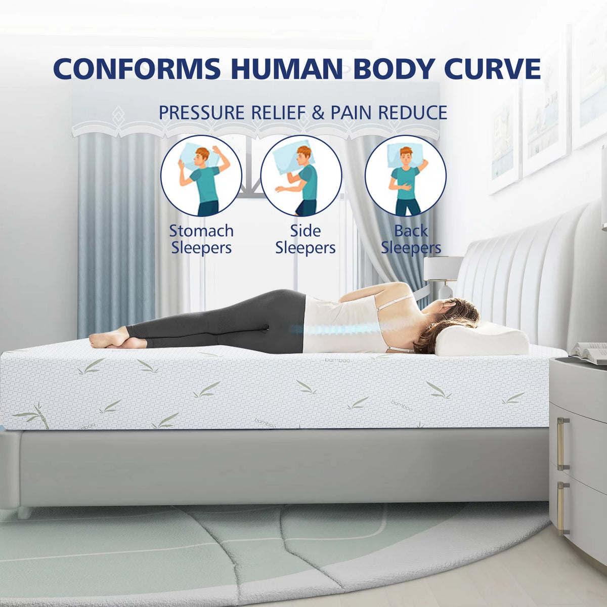 Queen 8 Inch Memory Foam Mattress with Cover H953761
