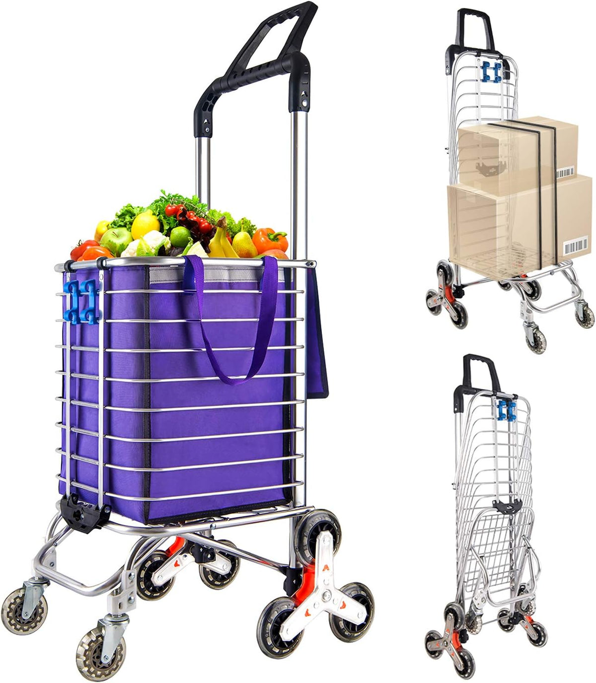 Heavy Duty Double Handle Utility Cart with 8 Wheels V745377