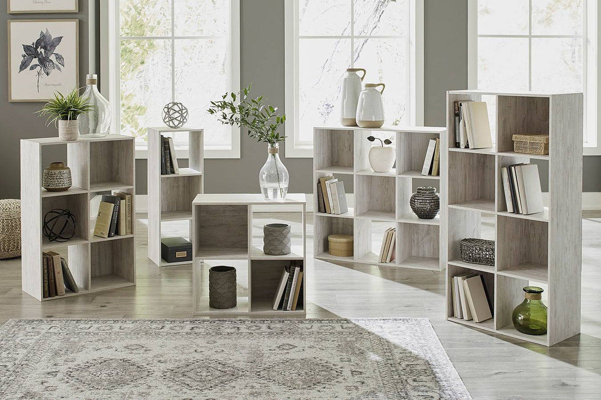 Whitewash Three Cube Organizer O582