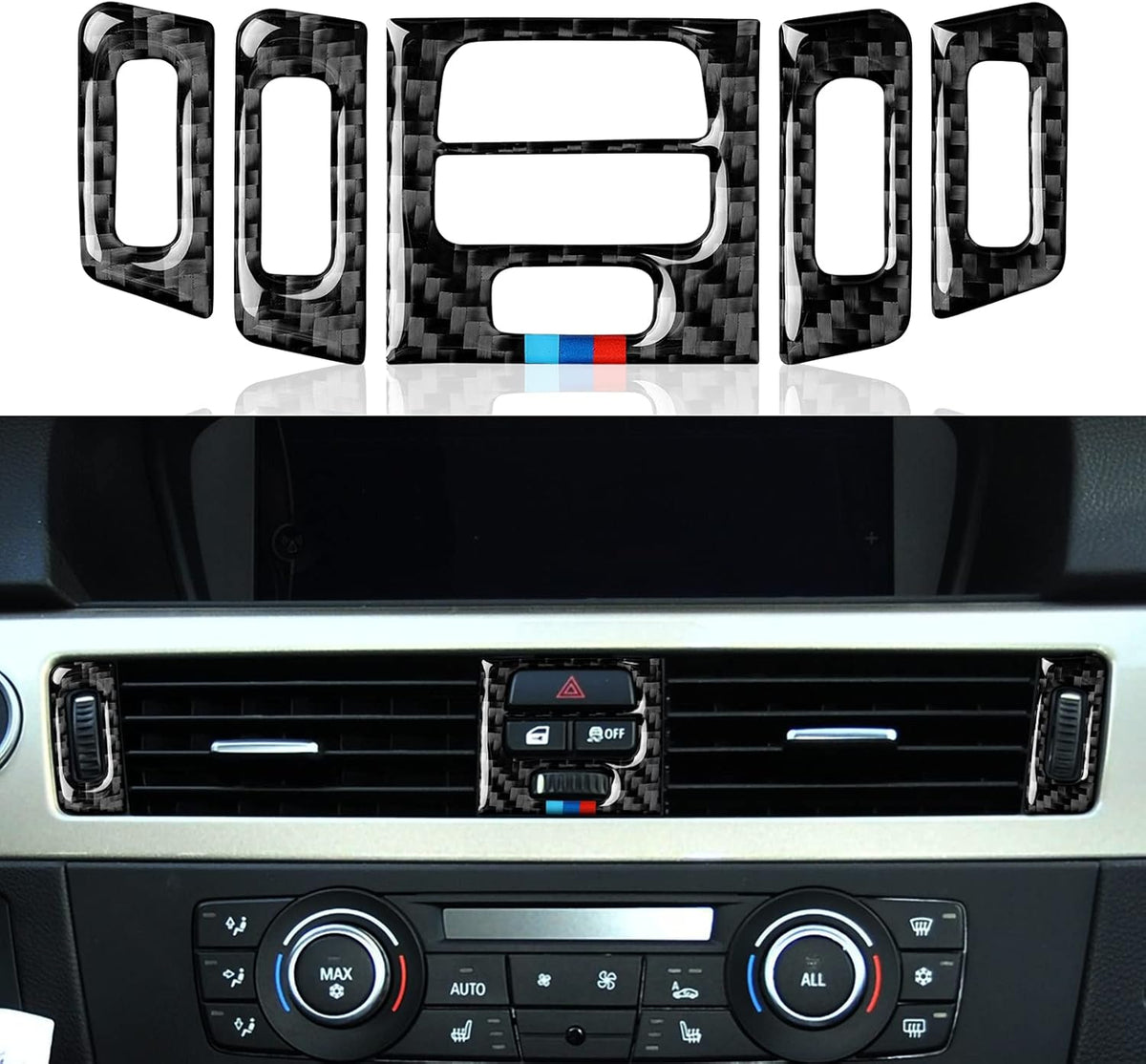Carbon Fiber Gear Shift Panel Sticker Decal Trim Cover V882633
