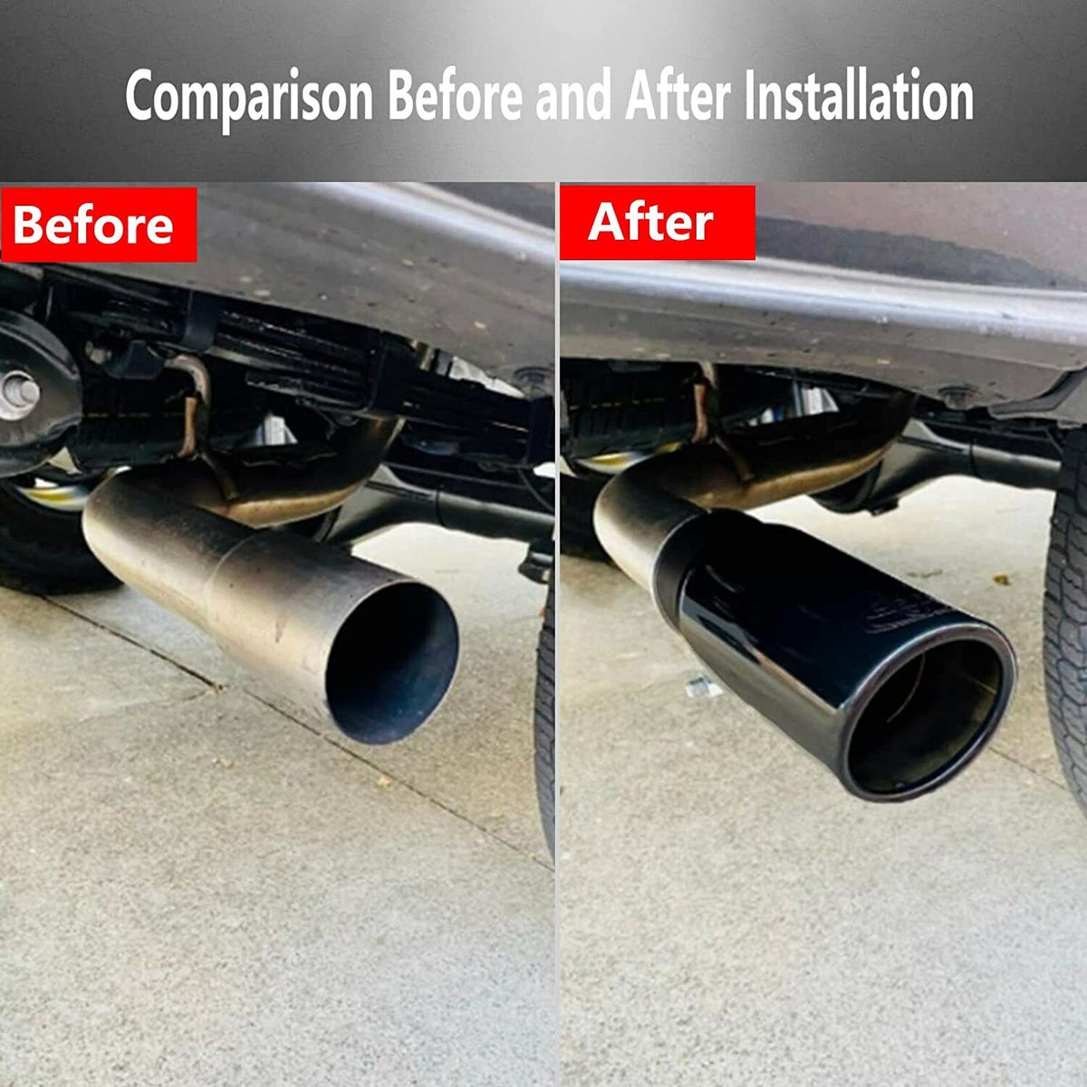 Black Chrome Exhaust Tip U438