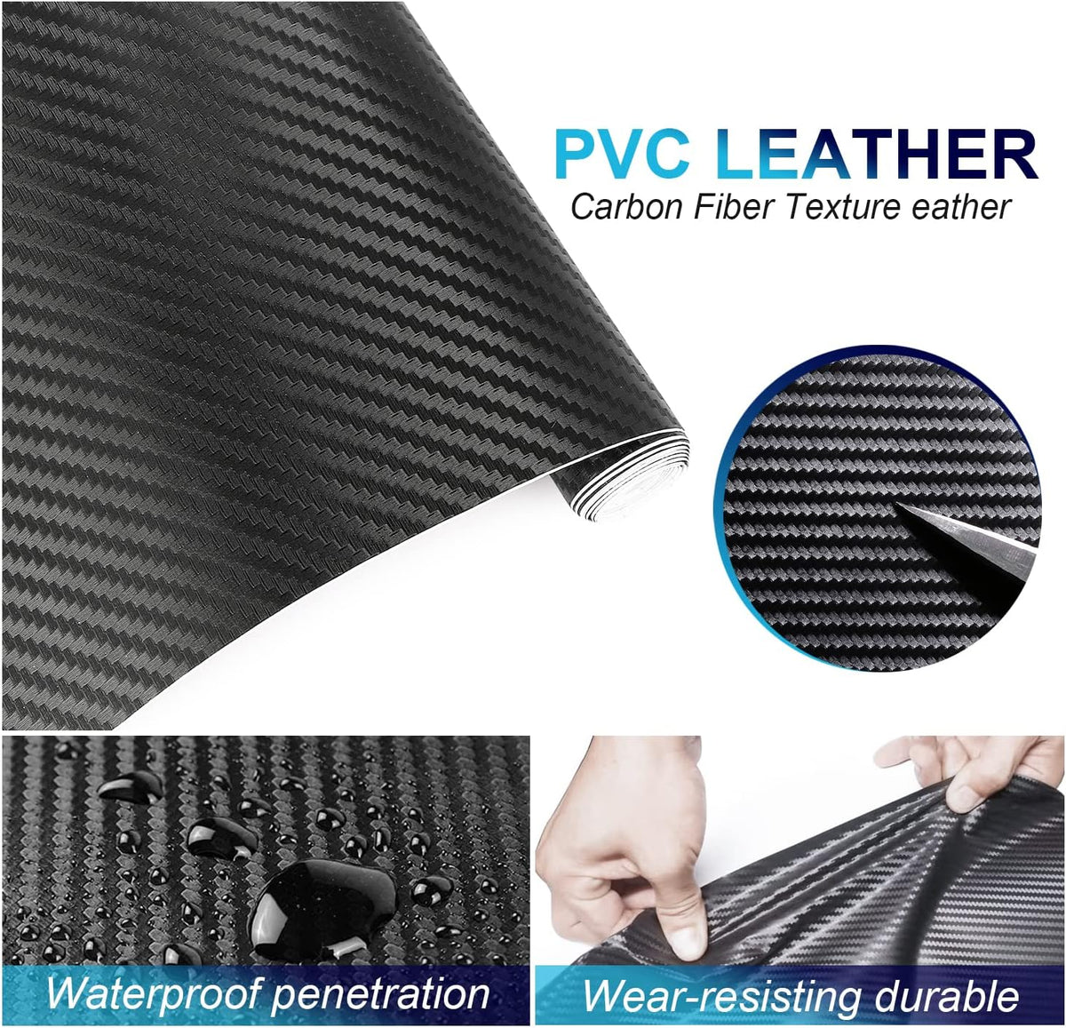 Compatible with Tesla Model Y Side Door Anti-Kick Threshold Protection Carbon Fiber Texture Decal R905