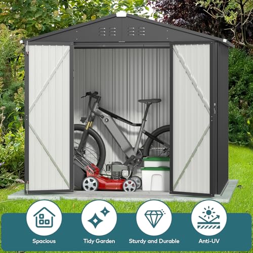 6' x 4' Metal Outdoor Storage Shed Z251