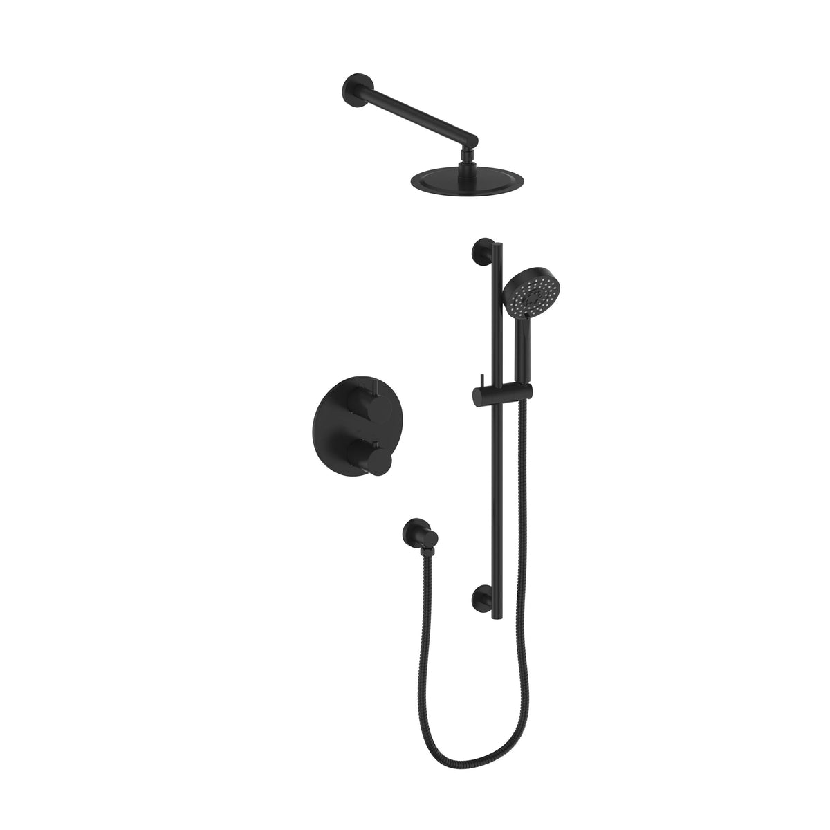Matte Black Thermostatic Shower System B6025