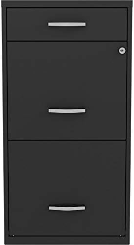 3 Drawer Metal File Cabinet Black D950694