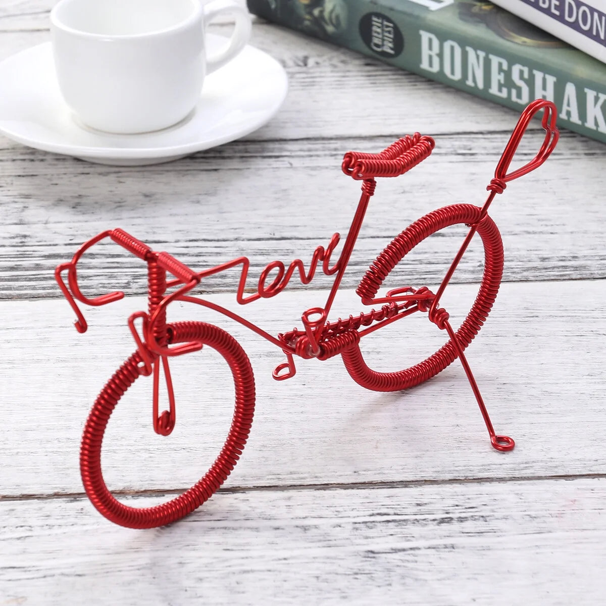 Red Metal Crafts Figurine Ornaments Q12816
