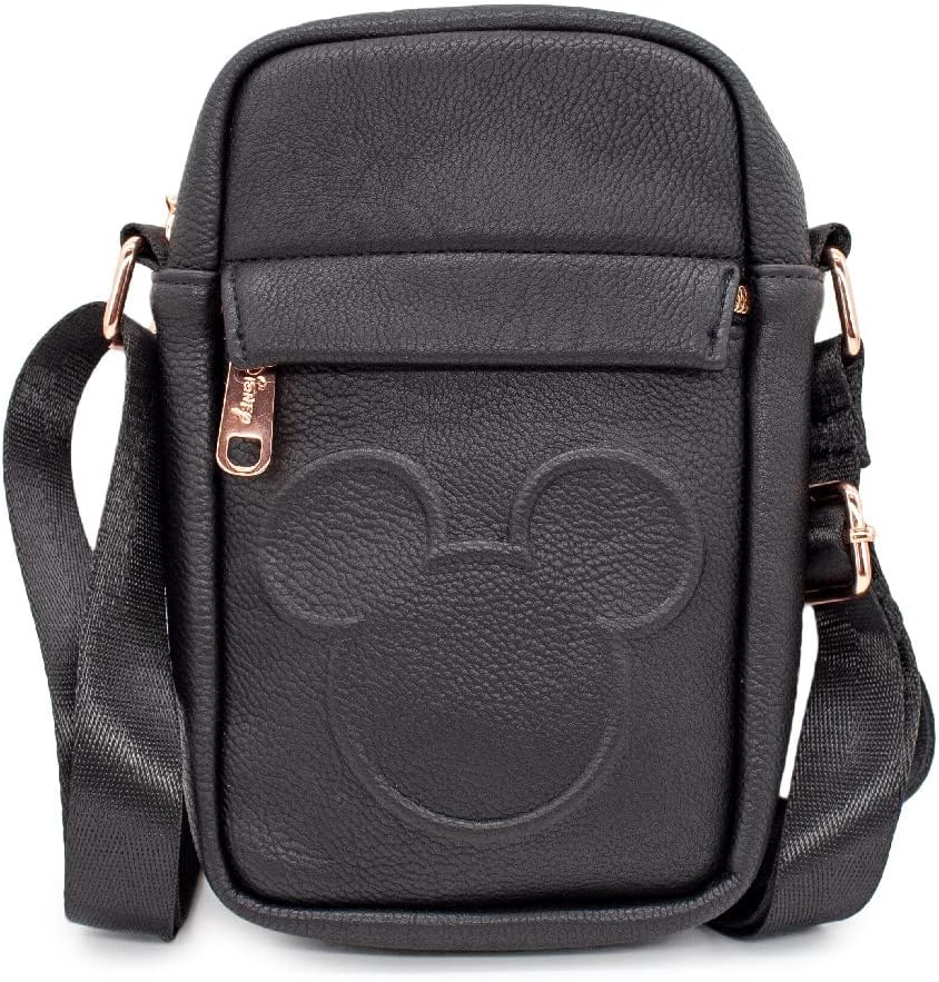 Black Vegan Leather Cross Body Bag O49440