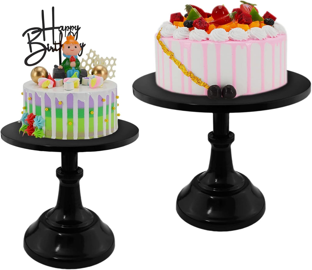 10 in Adjustable Height Black Cake Stand M39372