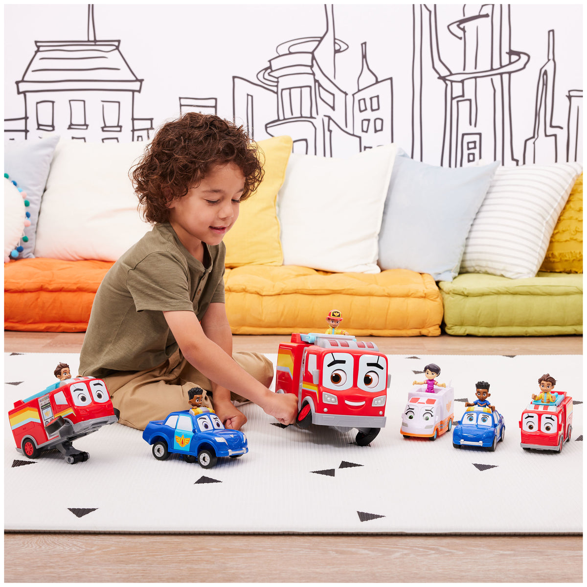 Fire Truck Set with Bo & Flash Figure for Kids Ages 3+ D4606
