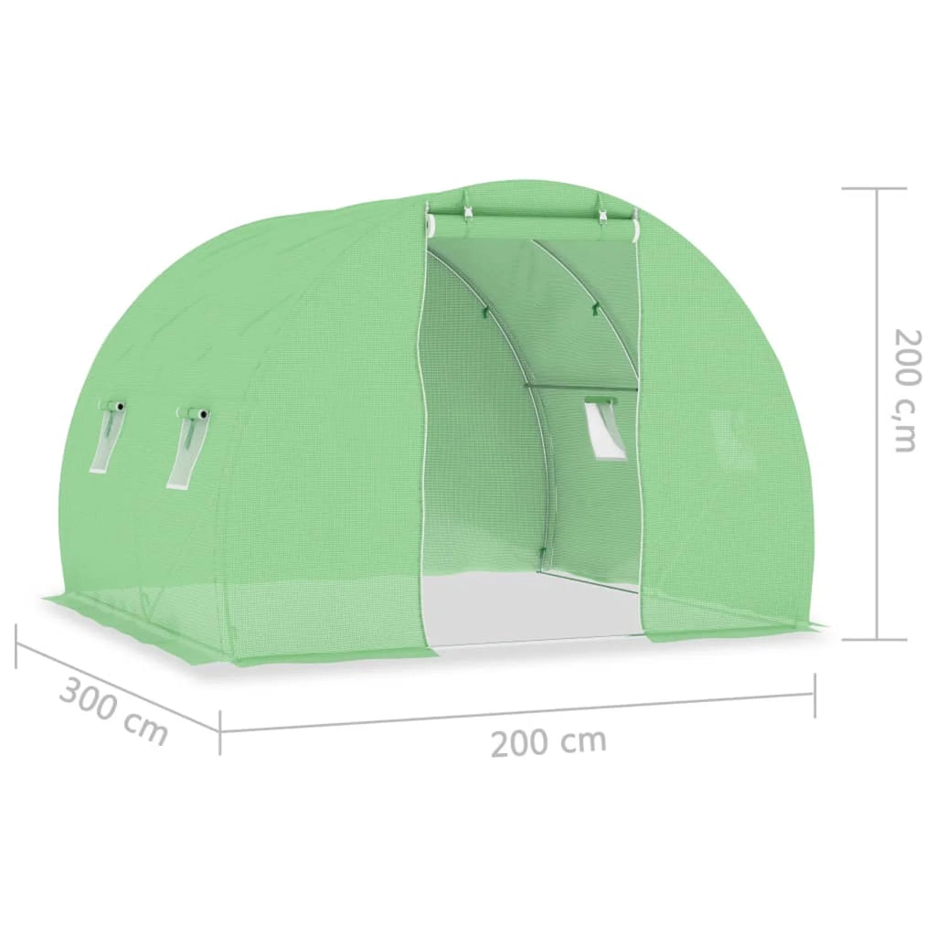 Steel Frame Patio Canopy Tent With Windows And Door H53491