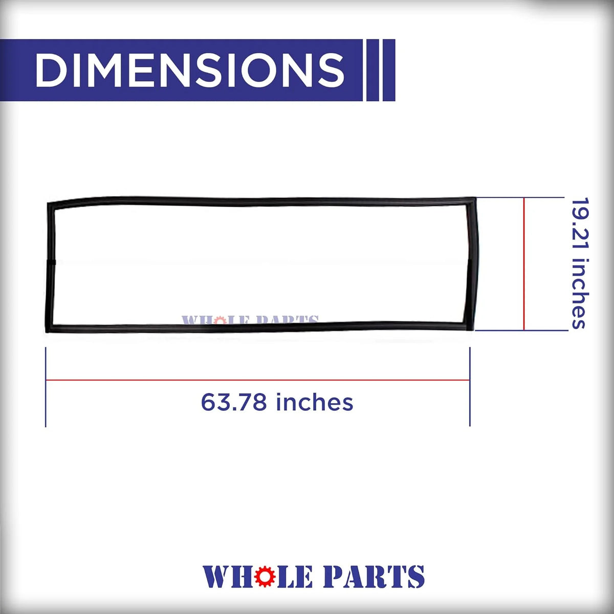 Refrigerator Fresh Food Door Gasket Black V994