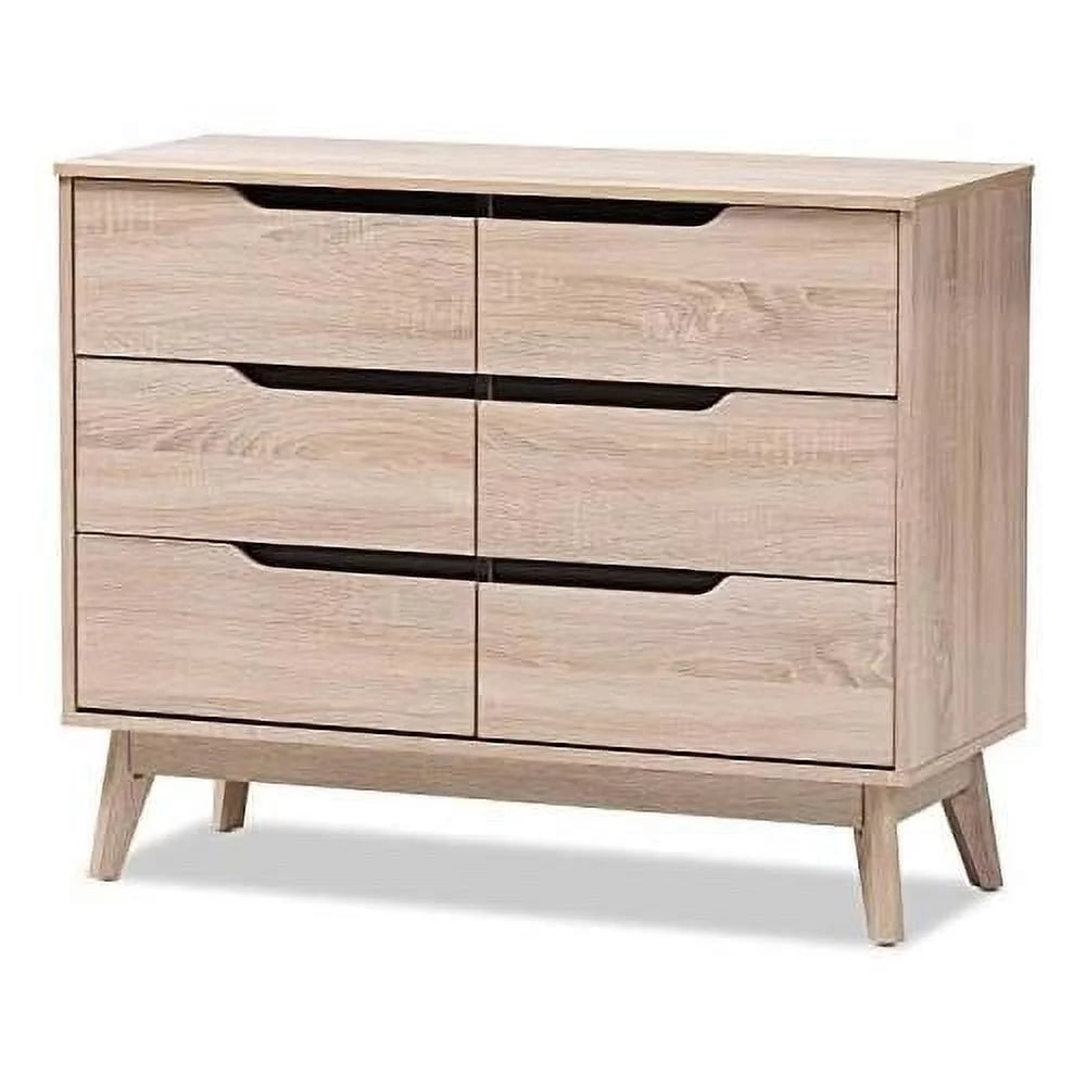 6 Drawer Wood Double Dresser V142543