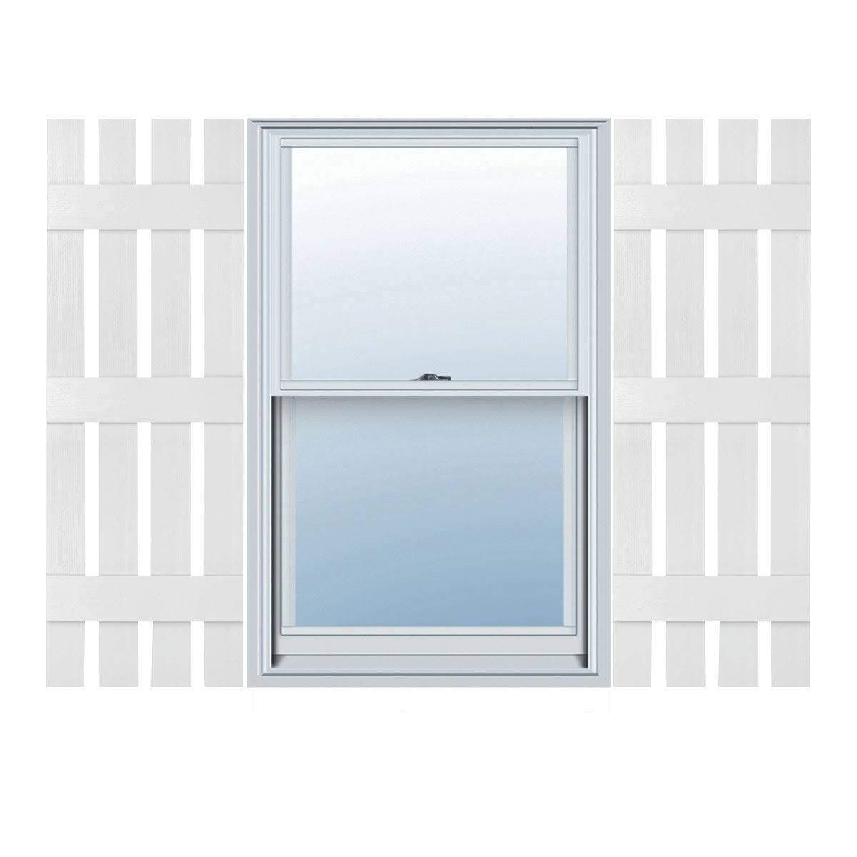White Vinyl Board-n-Batten Shutters N794