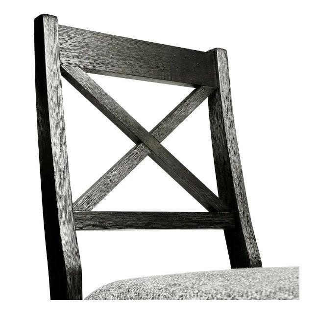 Light Gray Padded Counter Chairs Set of 2 U64687