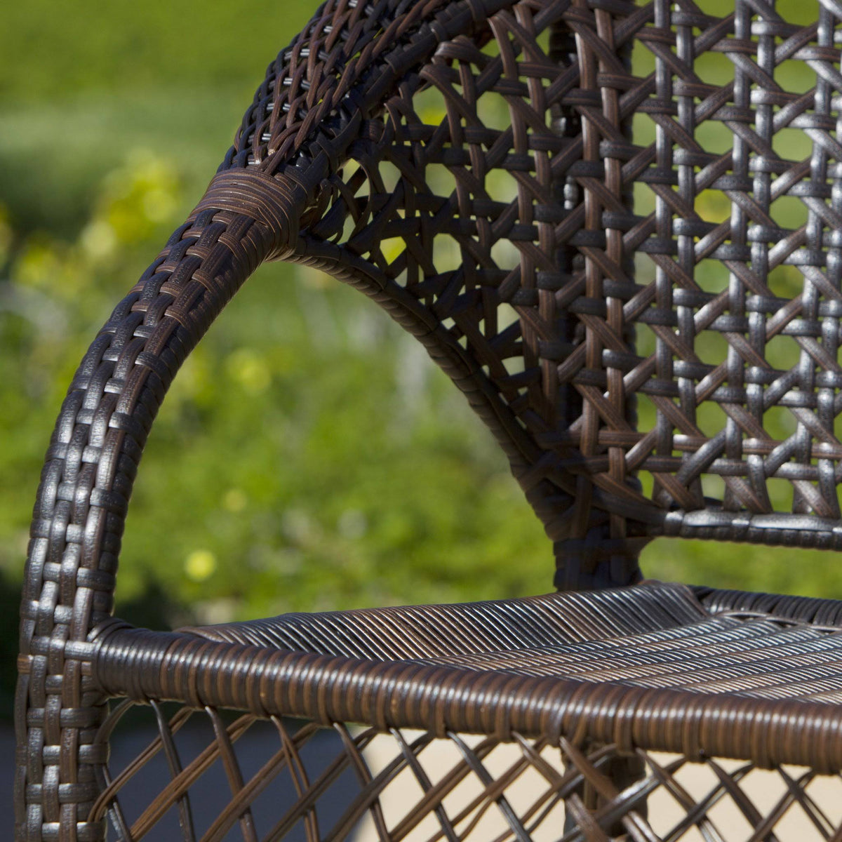 Set of 2 Brown Wicker Patio Chairs V9989