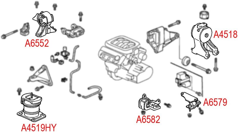 Engine Motor Mount Pack of 2 X9321
