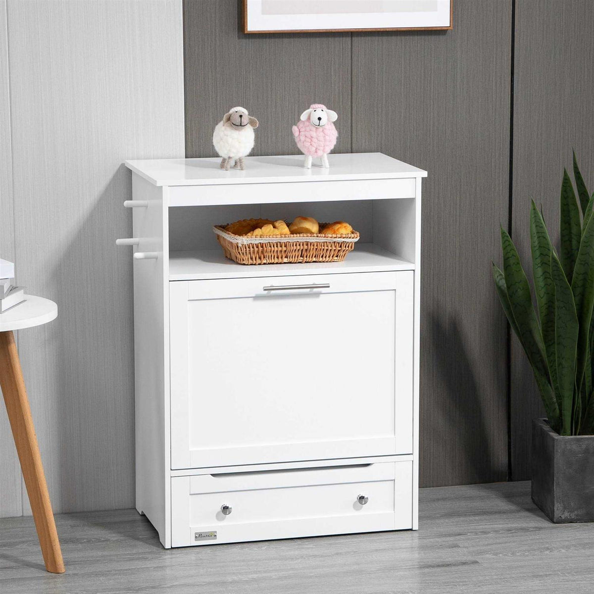 Raised Dog Bowl Storage Cabinet O45976