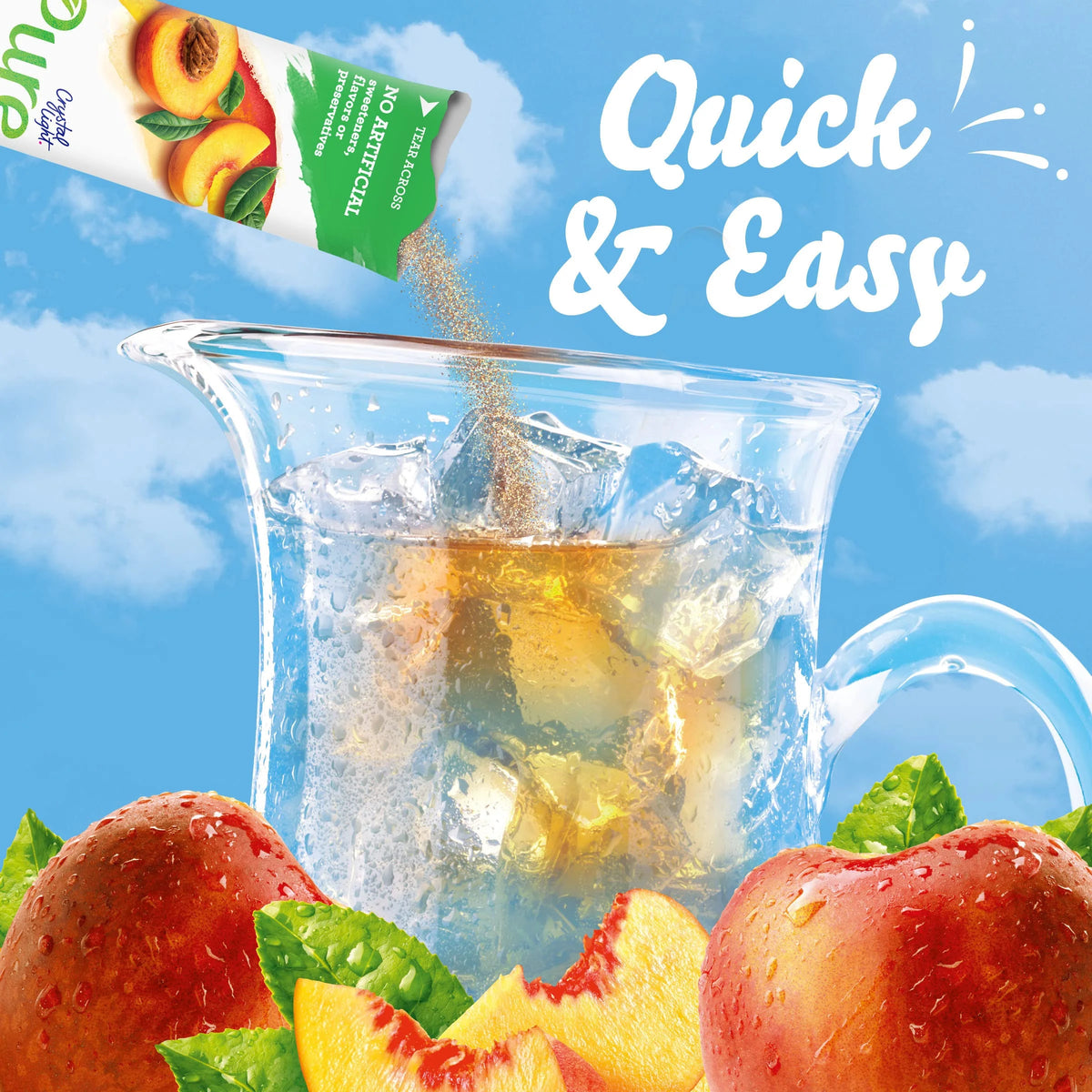 Peach Iced Tea Powdered Drink Mix 2.28 oz/pouch (5 Count Pitcher Packets) V51281