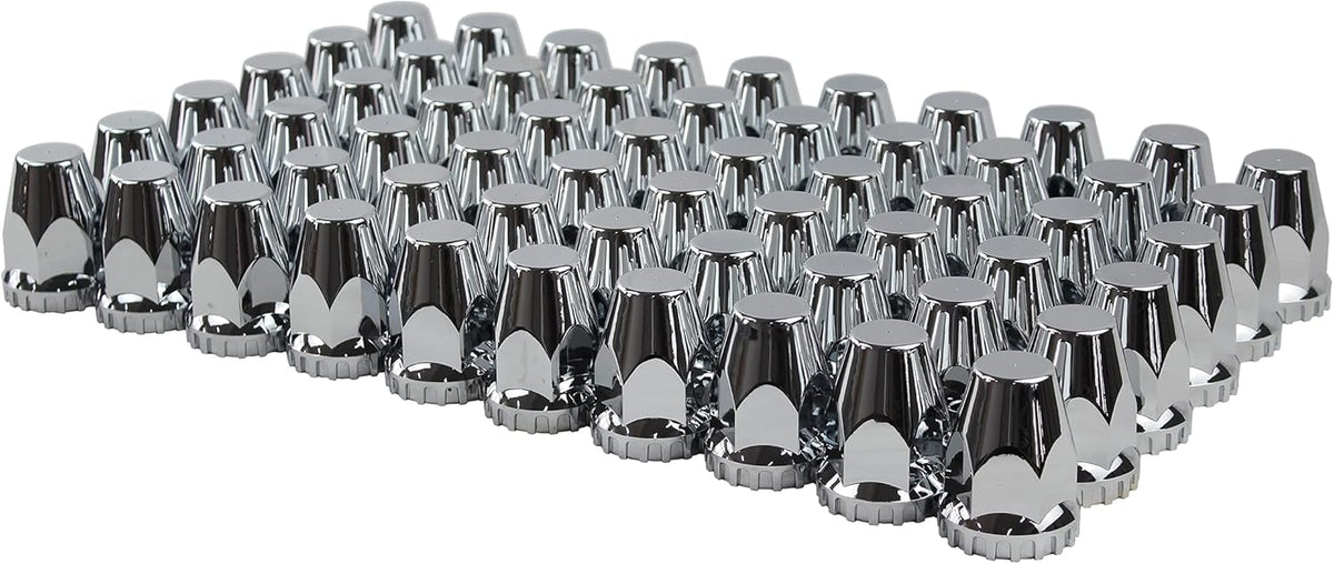 ABS Chrome Plastic 33mm Thread-on Lug Nut Covers Pack of 60 G504