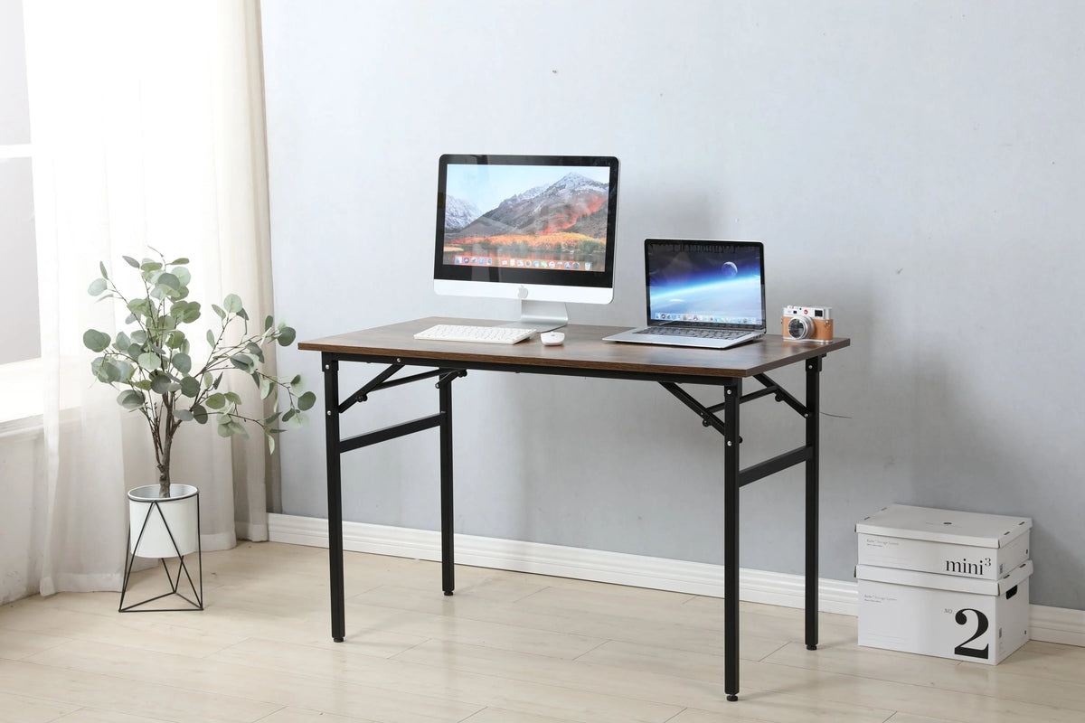 Folding Table Desk 31.5x15.7 Inches Black E550339
